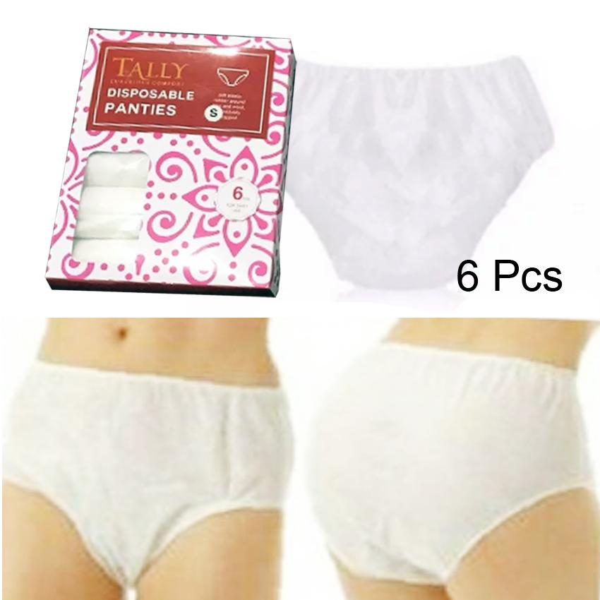TALLY Underwear CD Kertas Travel Sekali Pakai (Disposable Panties dan Underware) Ukuran M - Isi 6 Pcs