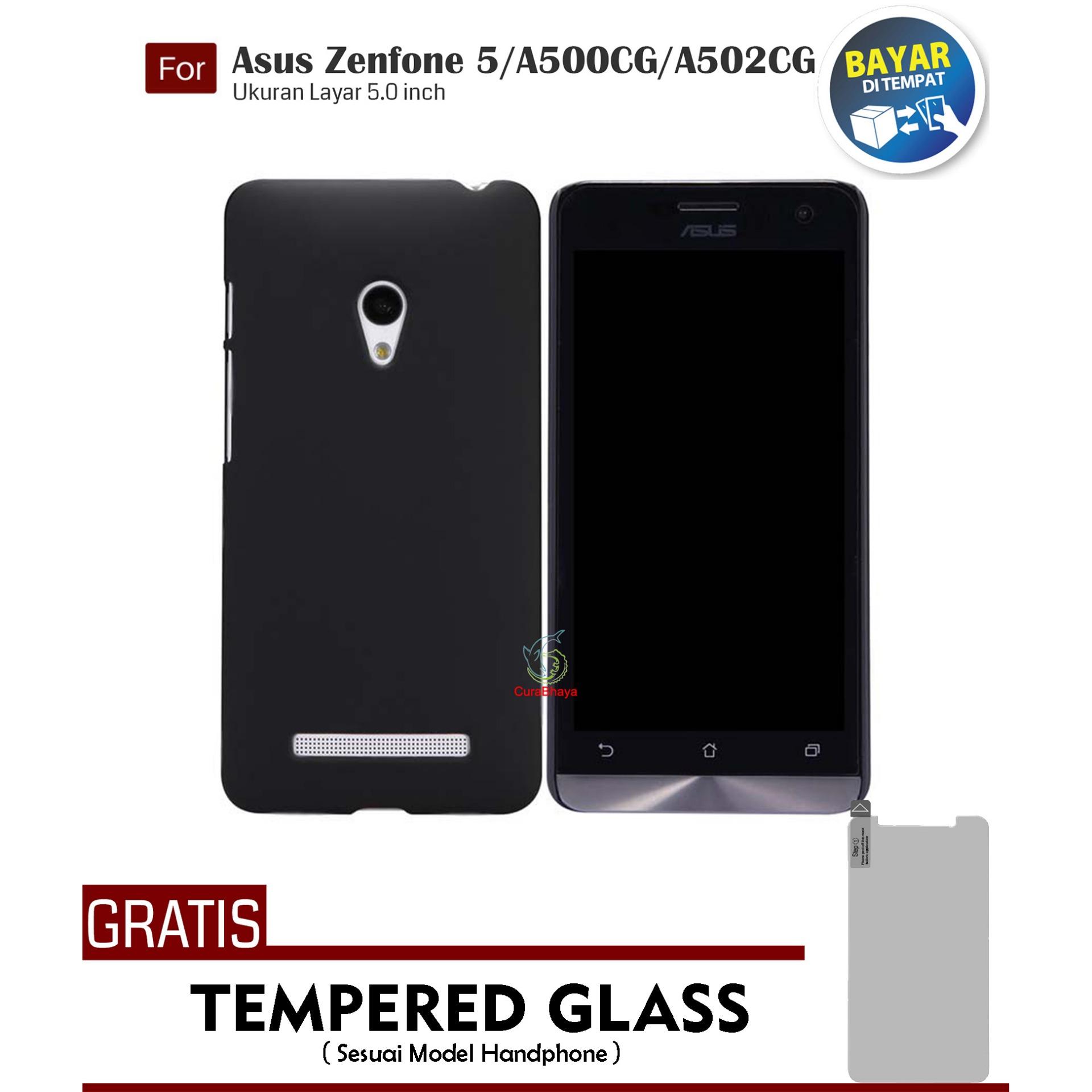 MidNight Asus Zenfone Zenfone 5 / Lite / A500CG / A502CG | Slim Case Black Matte Softcase Premium Baby Skin + Gratis Free Tempered Glass Screen Protector