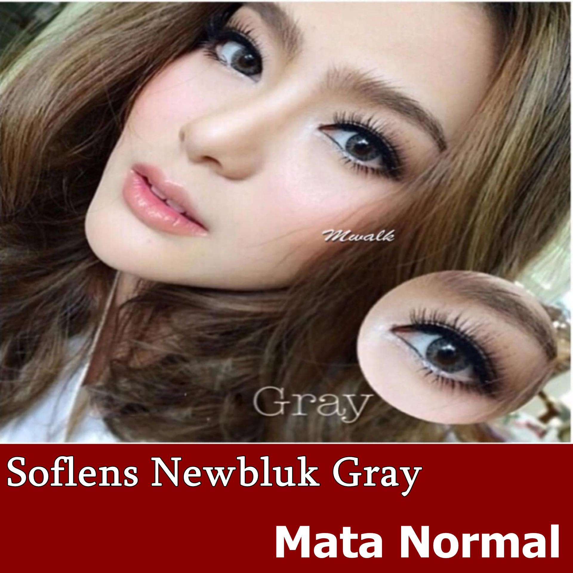 Softlens Newbluk Grey/ Soflens Newbluk Grey/ Gratis Lenscase