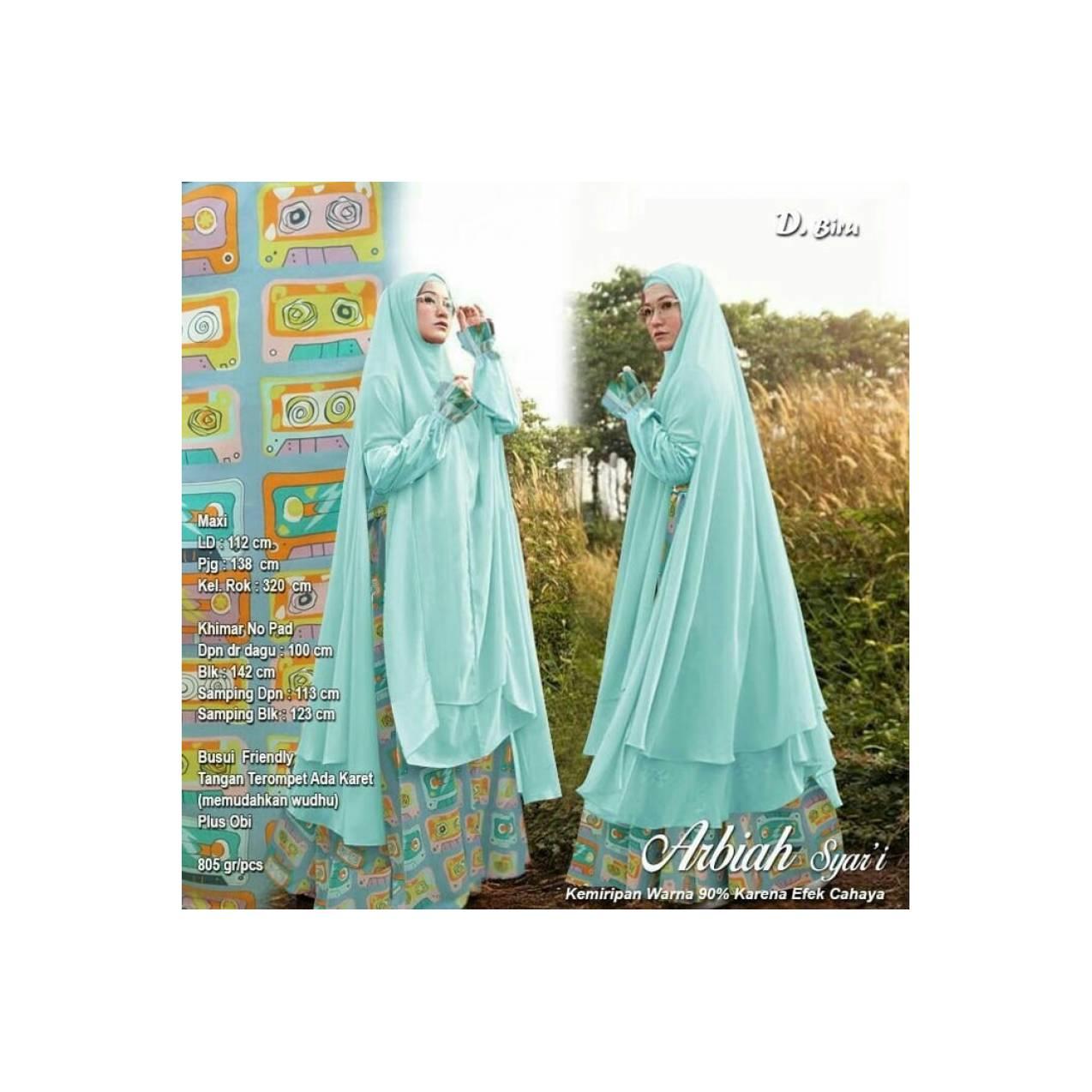 Baju Pengantin Muslimah 119917 GAMIS JUMBO ARBIAH SYARI BIRU