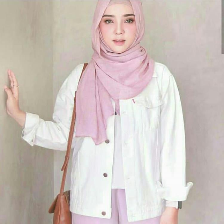 Oversized Jacket Jeans Denim ZARA Jaket PUTIH Bio Blitz Tebal Import