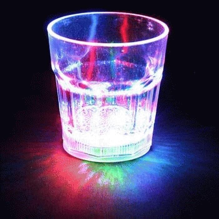 Jual Gelas nyala sensir air lampu led unik reseller dropship ecer grosir murah supplier OK Model