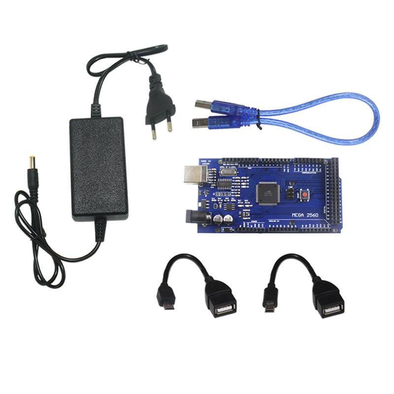 EELIC ARO-MEGA2560 MIX3 ARDUINO MEGA 2560 Kapasitas Program Terbesar + ADR-CCTV -2A Adaptor CCTV Kualitas baik + USB-MICRO Micro USB To USB Female OTG Data Adapter + USB-MINI Mini USB Male To USB Female OTG 5 Pin Male To USB Female