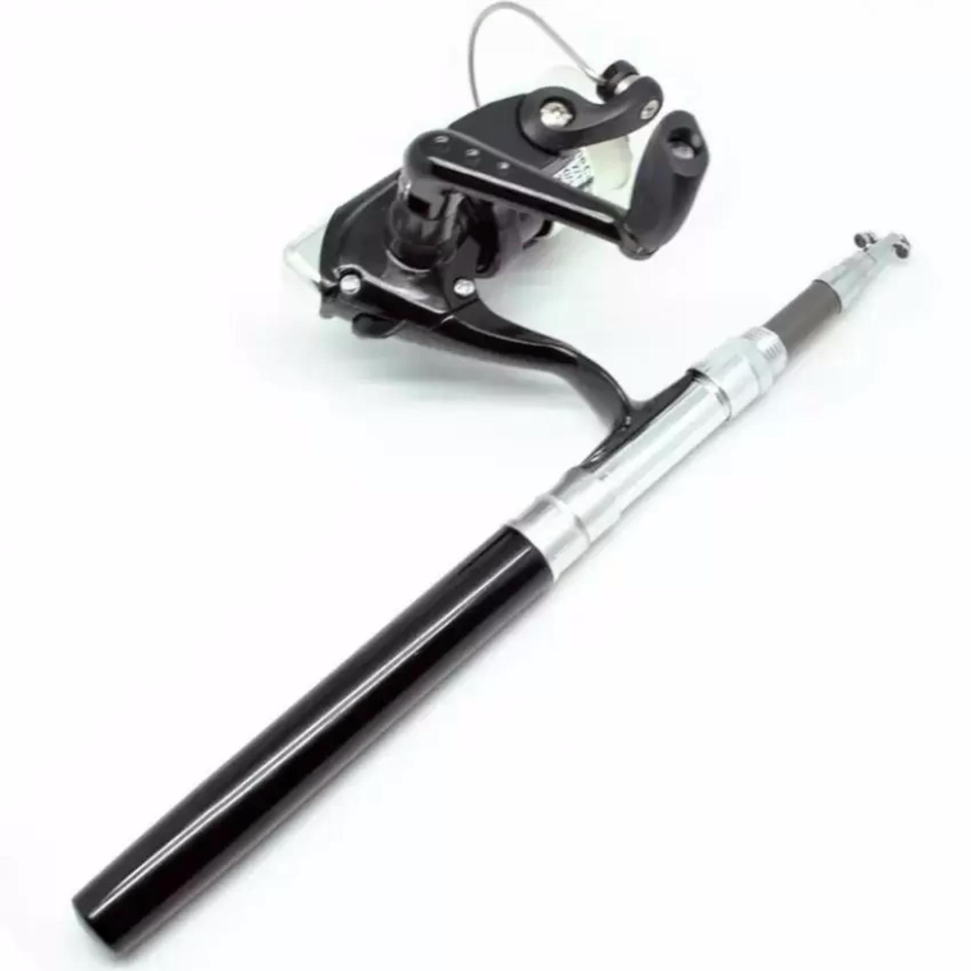 Tongkat Joran Pancing Pancingan Mini Portable Extreme Pen Fishing Rod Length 1.4M Ikan Besar Kecil