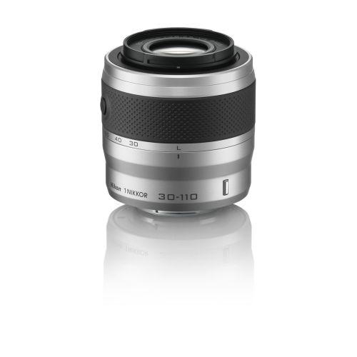 Nikon Zoom Potret Jarak Jauh Lensa 1 Nikkor VR 30-110 Mm F/3.8-5.6 Perak Nikon CX Format Hanya