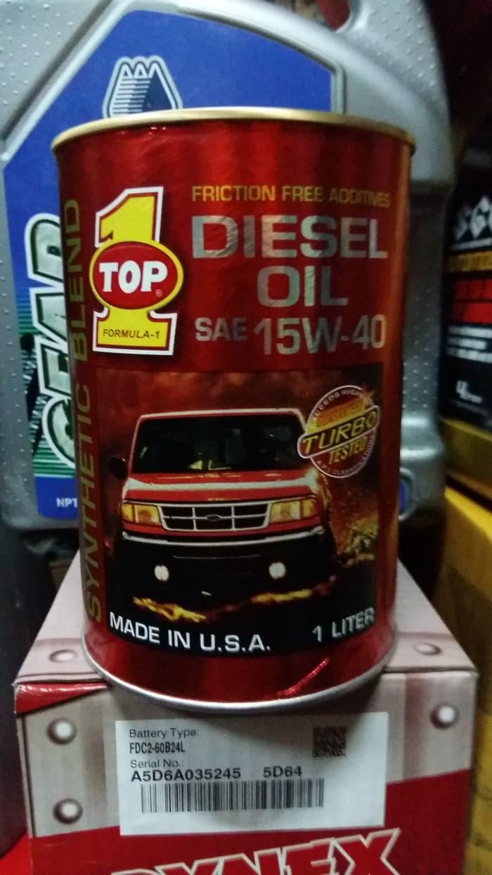 Top One Diesel Oil SAE 15W-40 - Oli Mobil Diesel 1 Liter Original