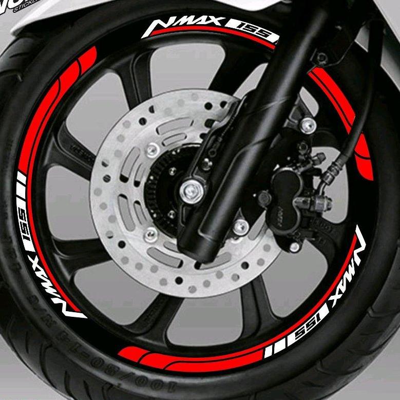 FENSTORE Cutting Sticker - Aksesoris Motor Stiker Velg YAMAHA NMAX - MERAH - F3N STICKER