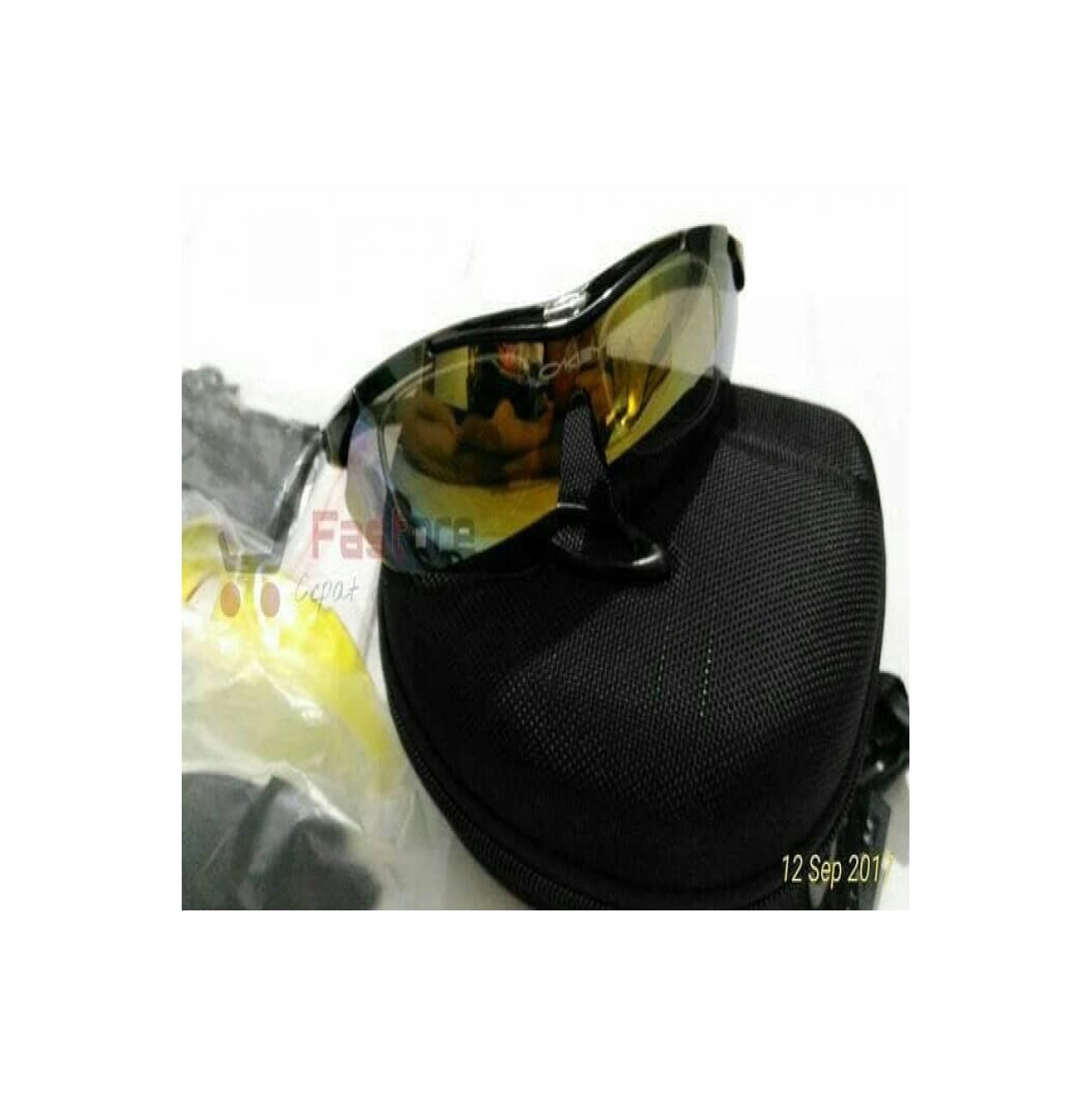 ori Kacamata Sport Oakley Quantum 5 Lensa - Gowes Sepeda Motor Kerja