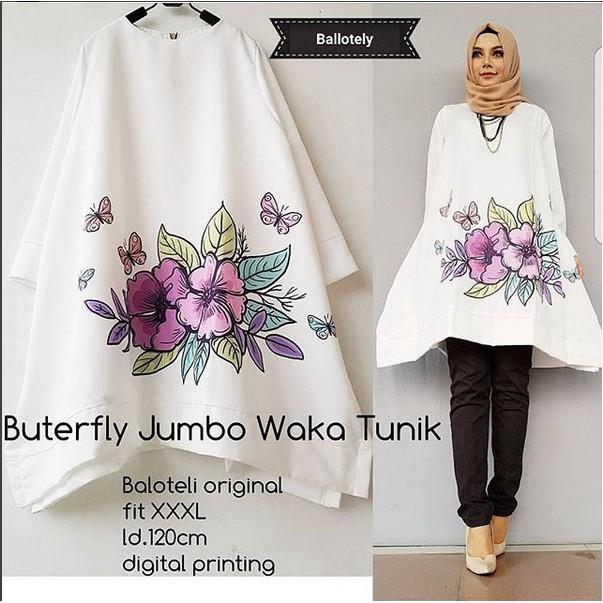 buterfly jumbo waka tunik white vg