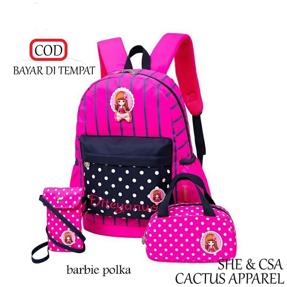 tas wanita Tas RANSEL ANAK k 4 IN 1 Promo Tas anak / Ransel anak / Tas Ransel Sekolah 3in1 motif hello kitty mickey mouse kuda poni tayo wanita Tas anak / Ransel anak / Tas Ransel Sekolah 3in1 motif hello kitty mickey m