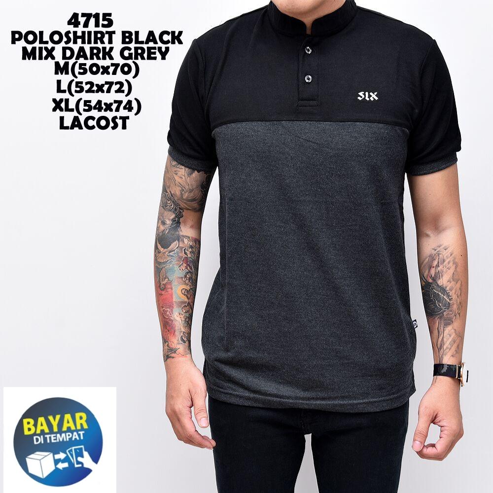 Kaos poloshirt pendek kerah sanghai kaos pria polos atasan santai baju distro premium