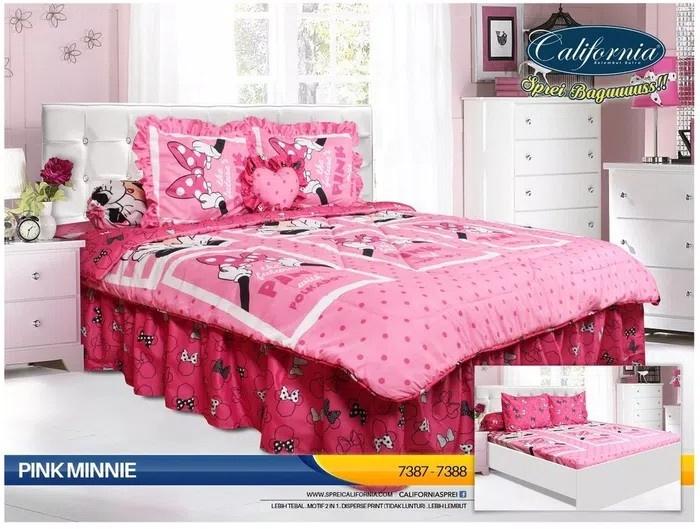 BEDCOVER SET CALIFORNIA PINK MINNIE No.1 KING 180 BCS DISNEY BED COVER Exclusive