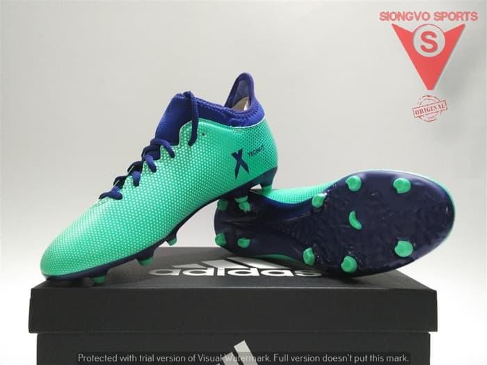 SEPATU BOLA ANAK - ADIDAS X 17.3 FG J ORIGINAL #CP8993 AERO GREEN