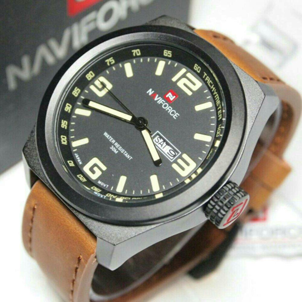 Jam Pria Original Naviforce N9059 Leather (am Swiss Army Expedition) Water Resist Proof - 3Pilihan Warna