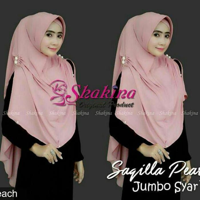 TOP BRAND - FASHION MUSLIM - SCARF - HIJAB - HIJAB KERUDUNG JILBAB INSTAN KHIMAR SHAKIRA SAQILlA PEARL JUMBO SYARI - KHIMAR - HIJAB INSTAN - HIJAB SYAR'I - HARGA PROMO