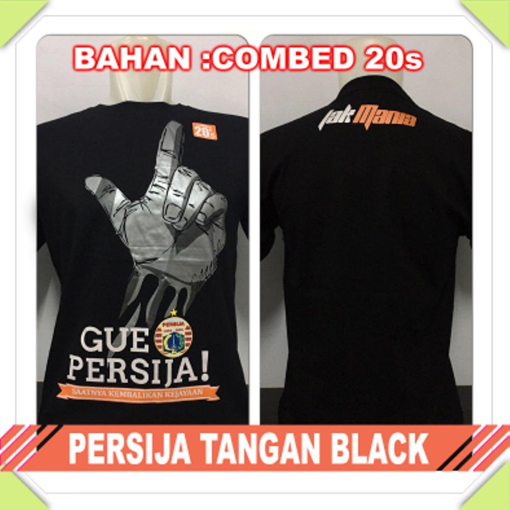 kaos persija Jakarta tangan the jak mania combed hitam baju distro t shirt grosir murah di lapak Zuperone mart superone