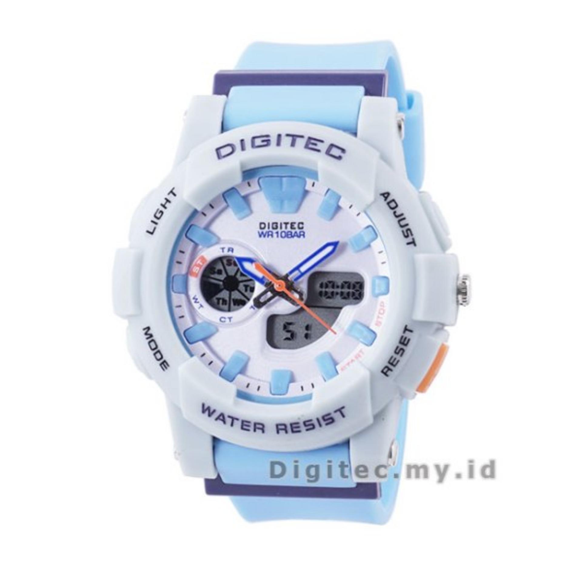 Digitec Jam Tangan Wanita Rubber Dualtime Rame DG2099T - Water Resistant 10bar