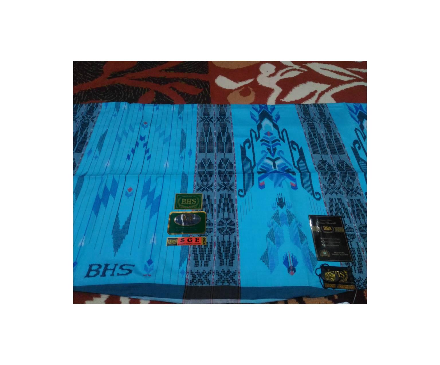Sarung Tjap BHS SGE Songket Gunung Exclusive Biru Tosca