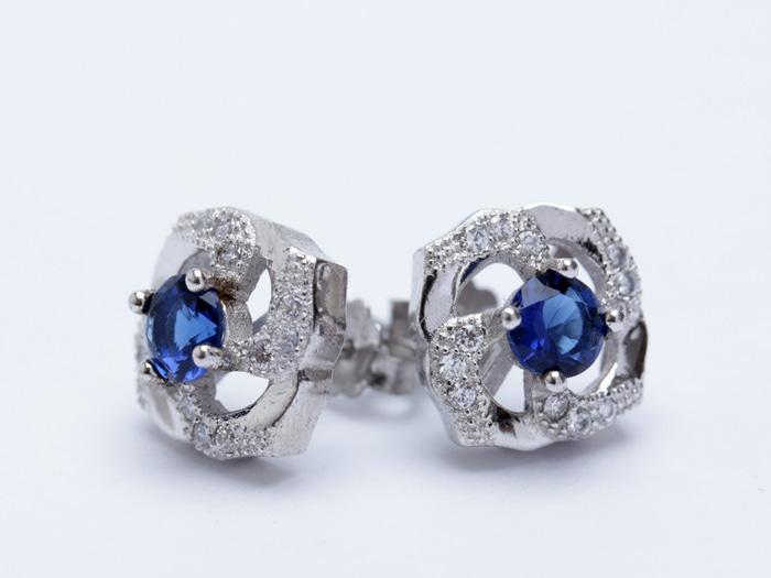 Anting Perak EMAS PUTIH ASLI KOREA - EAR 040 (Garansi 6 Bulan)