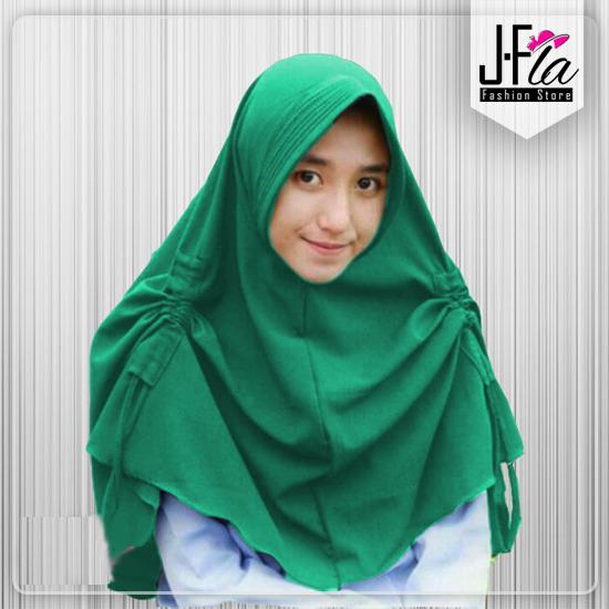 J. Fla Khimar Pet Serut Samping | Jilbab Pet Antem Serut Samping - Jilbab Instan - Khimar Wolfis Kerut Samping