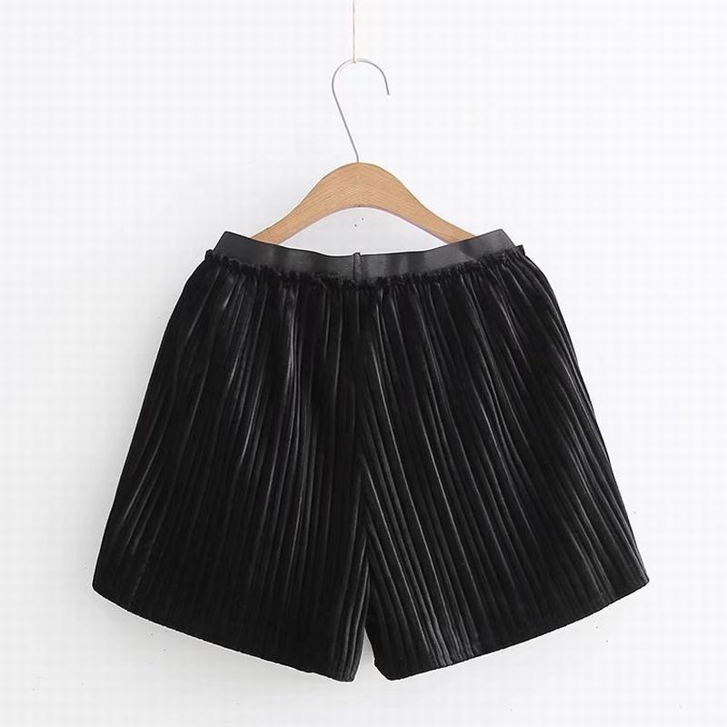 MM Celana Pendek Gemuk Rok Lipit Kulot Perempuan Ikat Elastis (6066-Abu-abu)