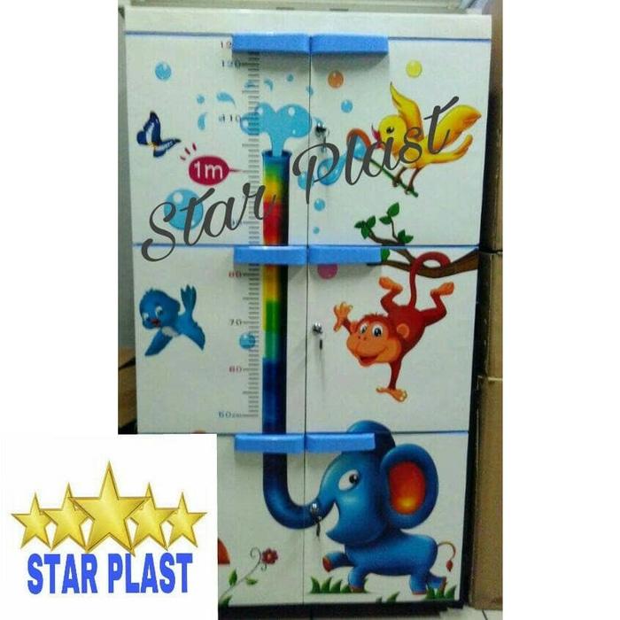 Lemari Plastik Lemari Pakaian Lemari Baju Animal Gajah Jumbo Susun 3
