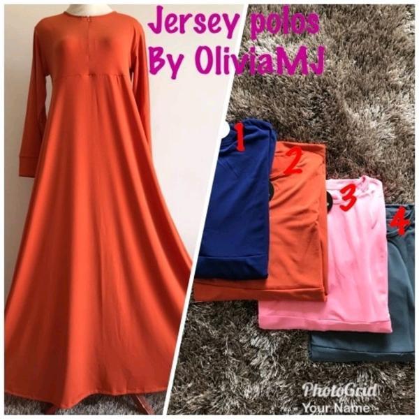 Promo Hari Ini Gamis Polos Bahan Jersey Super Untuk Lebaran