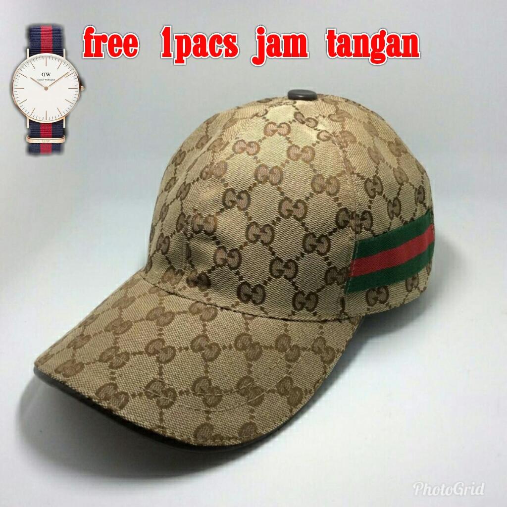 TOPI gucci pria/wanita gratis 1pac jam tangan keren