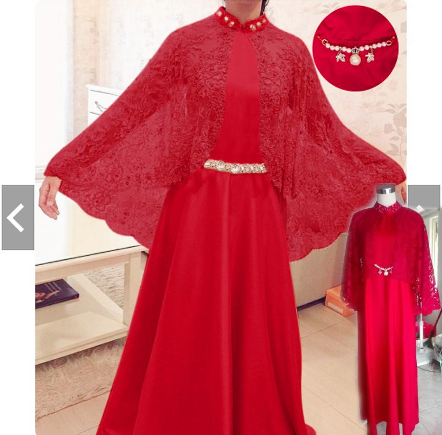 MoslemWear Gamis Pesta Brukat Impor Mewah Elegan Original Real Pic Gamis Syari Pesta Premium Modern Fashion Baju Kondangan Lebaran Muslimah Muslim Wanita Terbaru Kekinian Gaun Pesta Hijaber Party Maxi Dress Kebaya Modern Wisuda Brokat Jumbo ihanggi