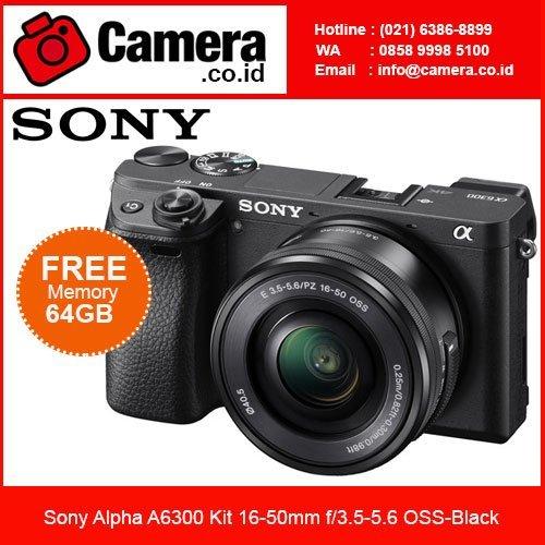 Sony Alpha a6300 Kit 16-50mm Kamera Mirrorles - Black