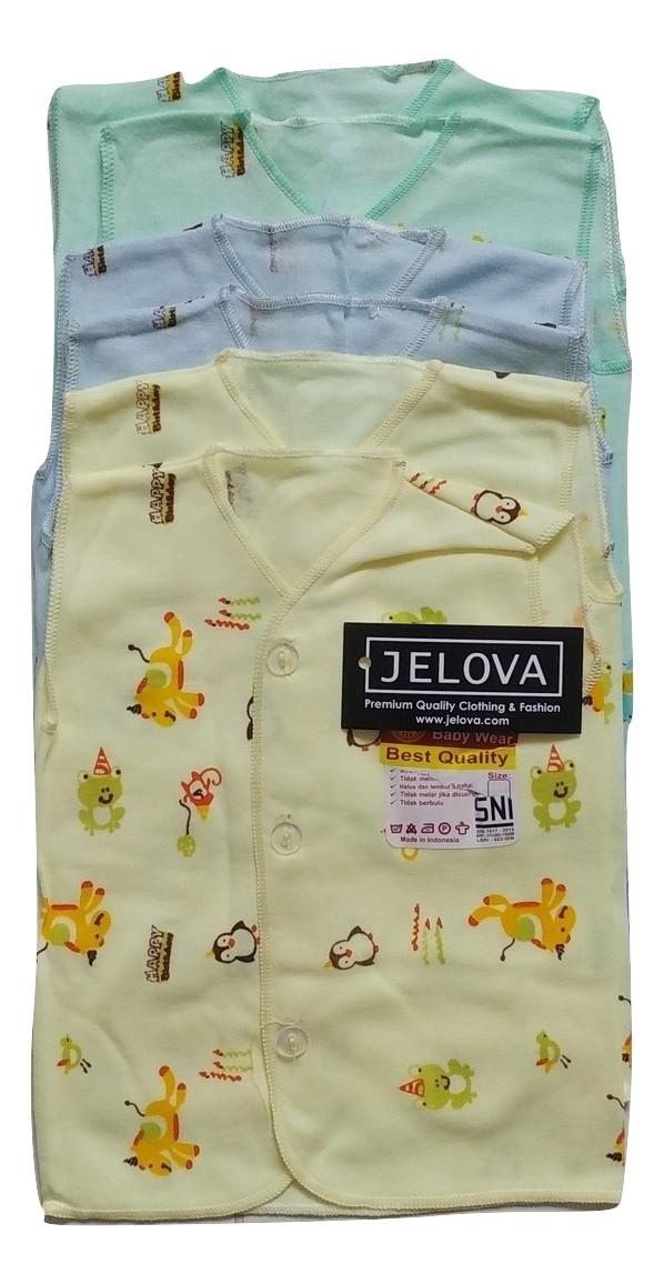 Jelova Angela 6pcs Atasan Baju Kutung Baby Bayi Motif Animal Tara- MixColours - Unisex