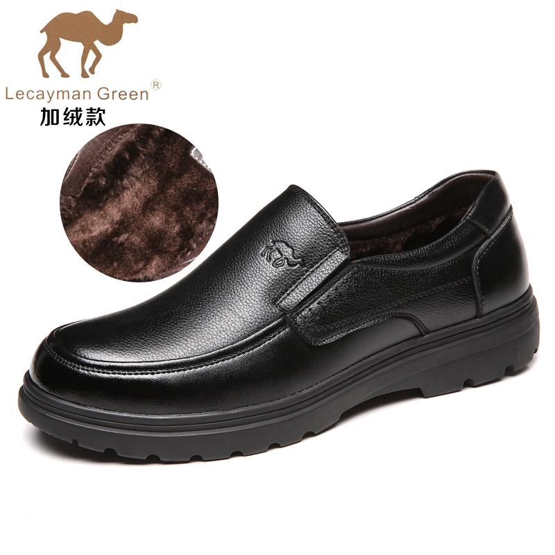 Ribuan Sepatu Kulit Casual Musim Gugur Sepatu Bapak-bapak Nyaman Kulit Asli