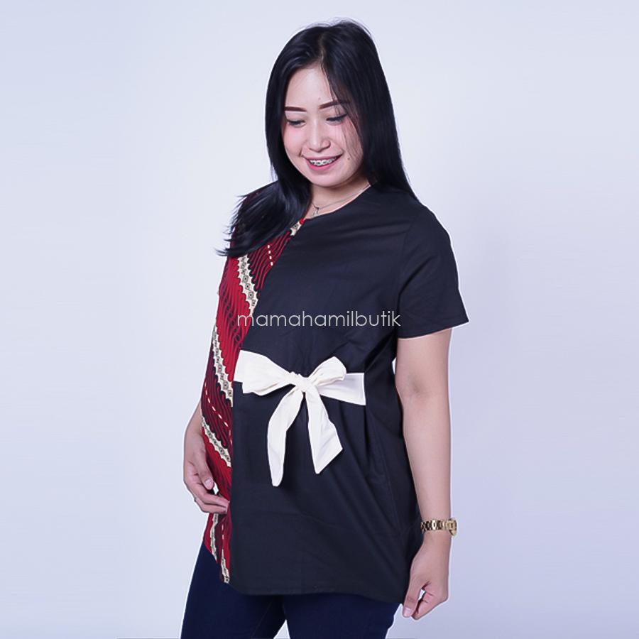 Ning Ayu Free CD Hamil Baju Hamil Batik Pita Gilantri Blouse - BTK 161 / Baju Hamil Batik / Baju Hamil Batik Kerja / Baju Hamil Batik Muslim / Baju Hamil Batik Kombinasi / Baju Hamil Batik pesta / Baju Hamil Batik Panjang / Baju Hamil Batik Dress