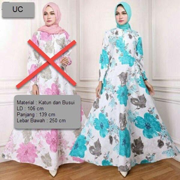Toko Baju Baju Gamis Syari Busui Motif Bunga / Baju Fashion Muslim Wanita Syar'i / Gaun Pesta Muslimah / Maxi Dress Lengan Panjang / Long Dress / Hijab Muslimah / Gamis Modern / Atasan Muslimah Lebaran 2018 XXA (E23) - Biru Kuning Pink hijau merah Ungu