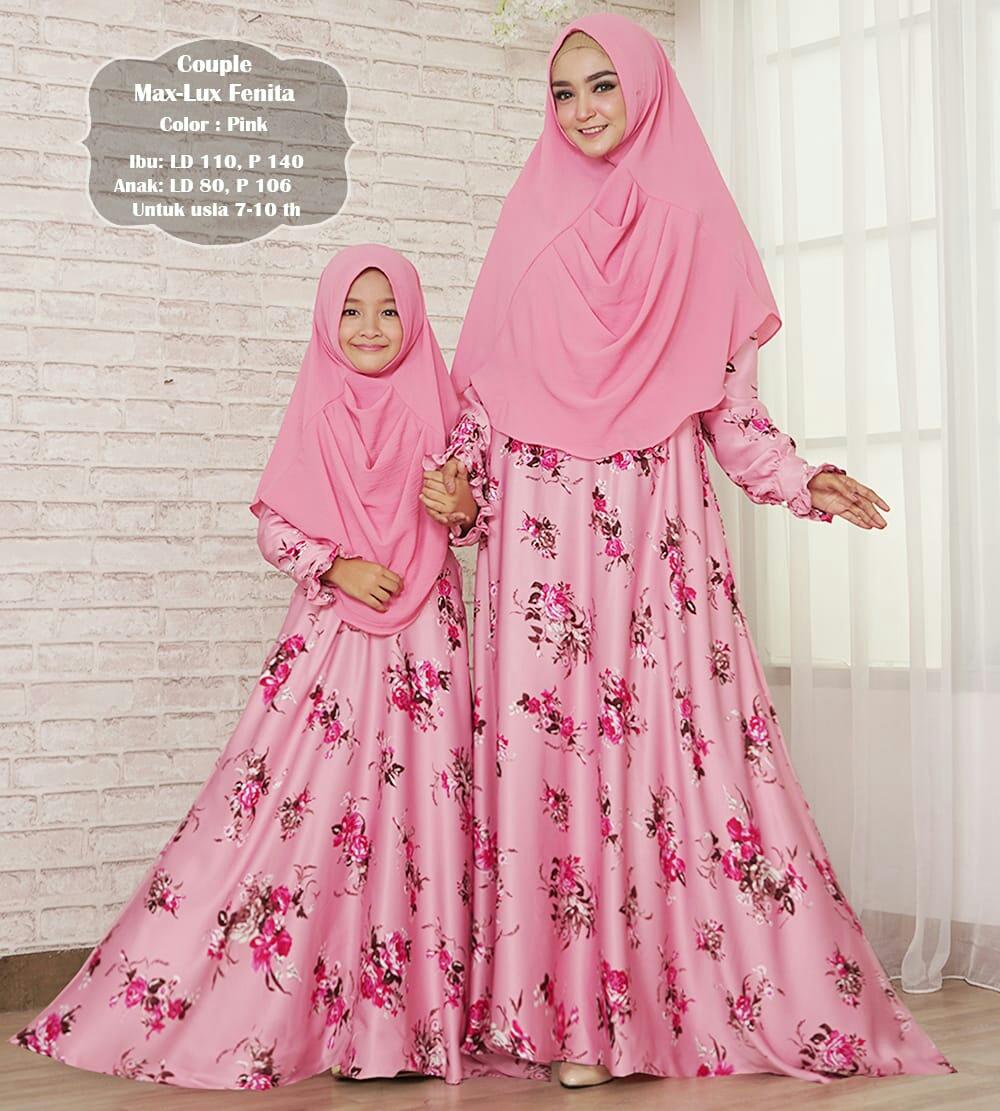 Silentriver88 gamis muslim syar'i maxmara lux fenita ibu dan anak couple