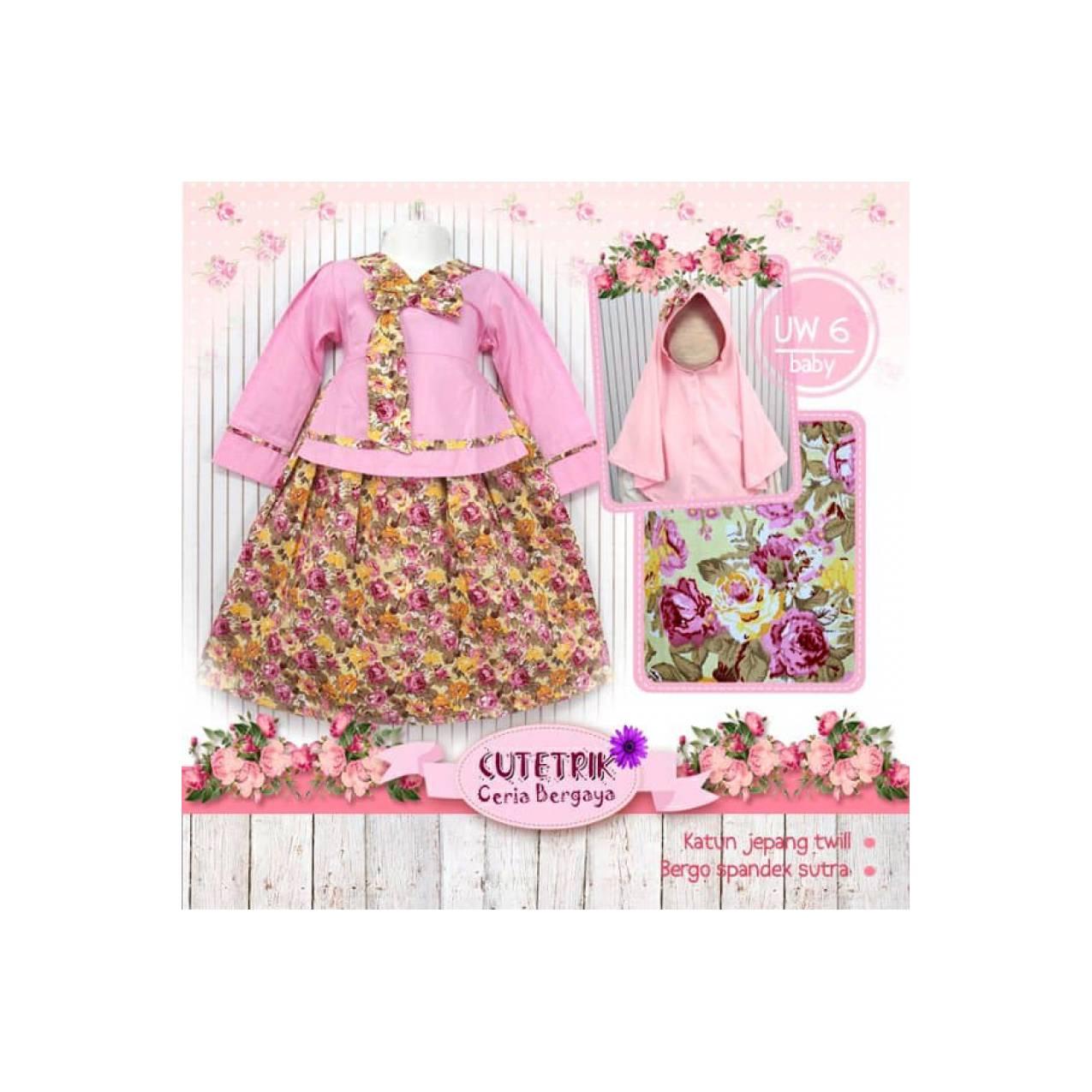 Gamis Bayi Cutetrik Hanbok Korea Bunga Pink BERKUALITAS
