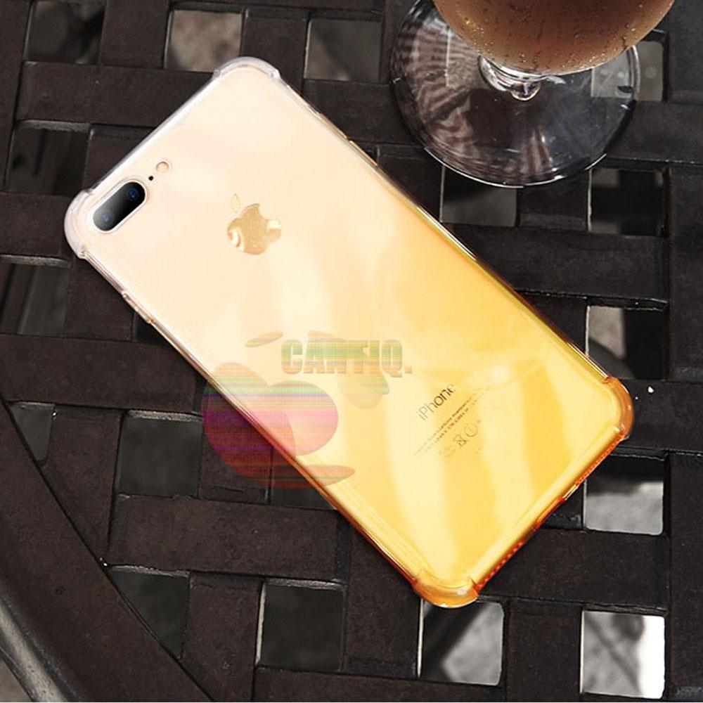 Case Anti Shock Gradient iPhone 7 Plus Ukuran 5.5 inch Ultrathin Anti Crack Elegant Softcase Anti Jamur Air Case 0.3mm / Silicone Iphone 7G+ / Soft Case / Silikon iphone 7G Plus Anti Crack Warna / Case Hp / Case iphone 7 Plus - Kuning