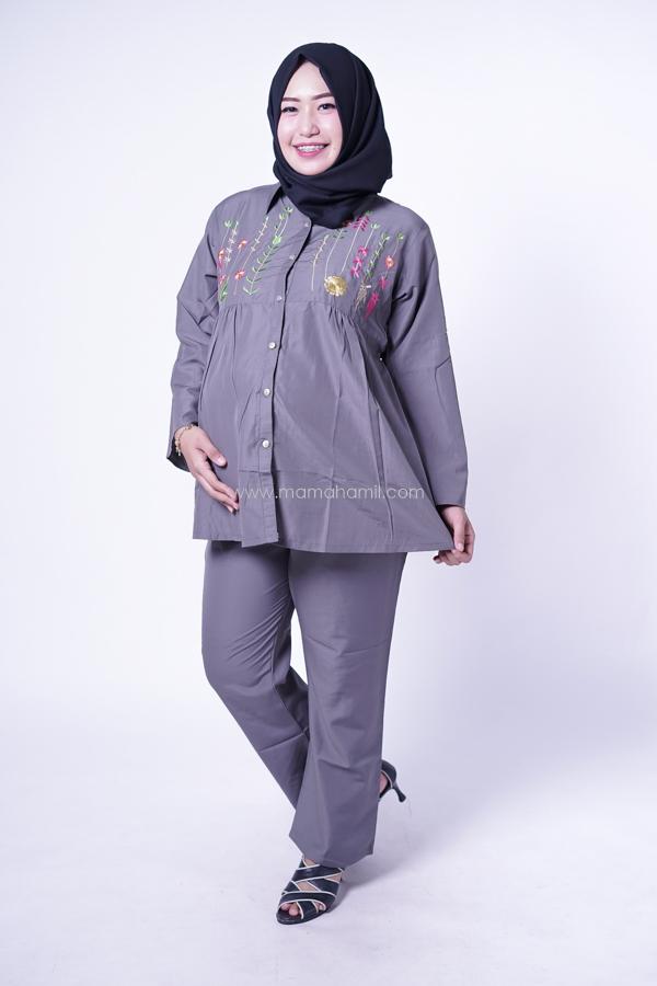 Mama Hamil Baju Hamil Muslim Setelan Kemeja Muslim / Baju JUMBO / BIG SIZE / Atasan Hamil / Kemeja Hamil / Kemeja / Baju Murah / Celana Hamil / Ibu Hamil Menyusui / Baju Hamil Kantor