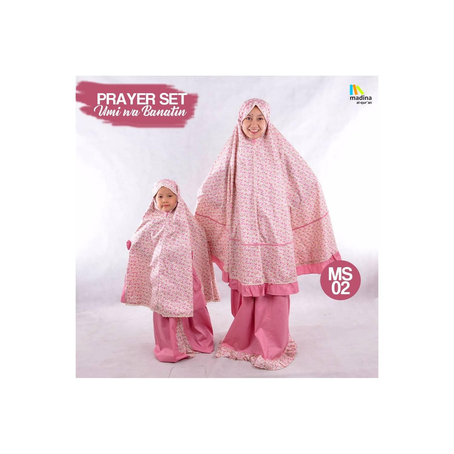 MUKENA KEMBAR IBU DAN ANAK KATUN JEPANG SIZE MIDI