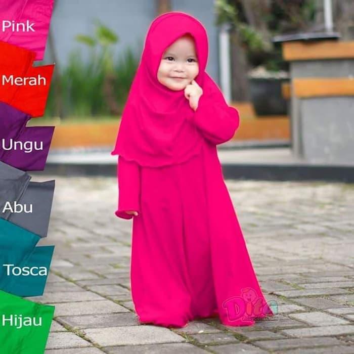 baju muslim anak | baju gamis anak | gamis naura (18 bulan-5 tahun)