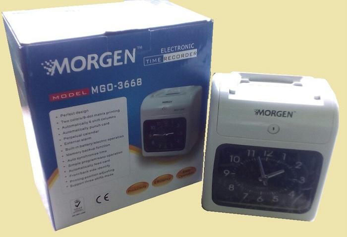 PAKET HEMAT MESIN ABSENSI MORGEN MGO3688/3668 ( Mesin + Rak + Kartu) / Aneka Mesin Absen Terbaru Murah Terlaris