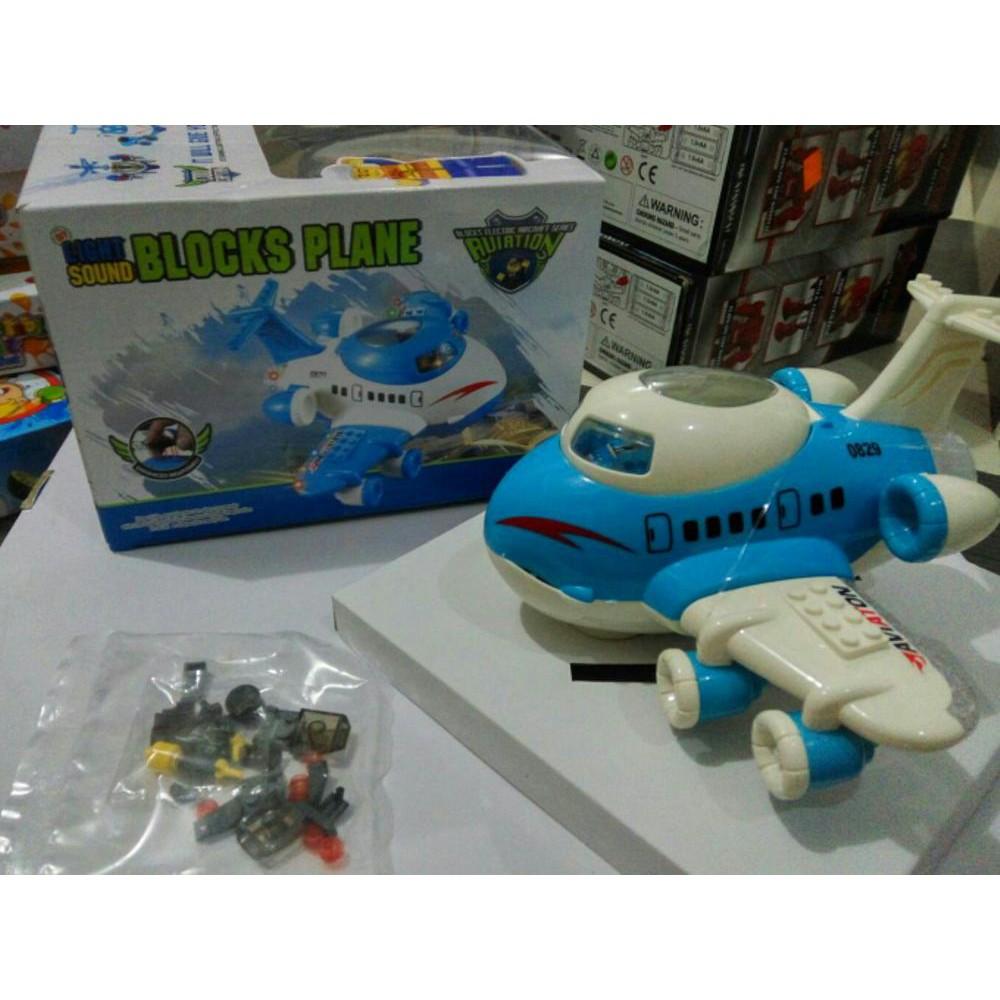 MAINAN LIGHT SOUND BLOCKS PLANE PESAWAT TERBANG PLUS BRICKFIGURE Di Lapak CHILISHOP BATAM Erlingui