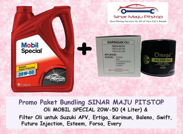 Paket EXXON MOBIL SPECIAL 20W-50 & Filter Oli SUZUKI FUTURA INJECTION