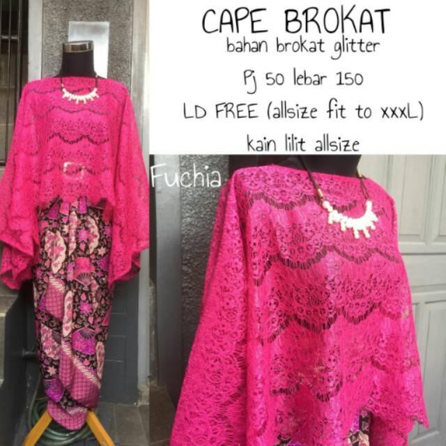 168 Collection Stelan Kebaya Yesenia Brukat Jumbo dan Rok Lilit Wanita