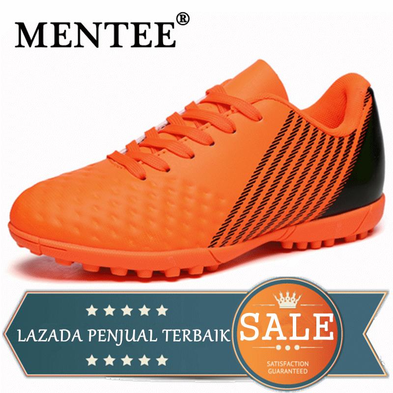 MENTEE Ukuran 31-44 Pria Dan Wanita Sepatu Bola Anti-slip Pelatihan Sepatu Bola Sneakers Superfly Futsal Sepatu Sepak Bola Untuk Anak Laki-laki Anak-Anak