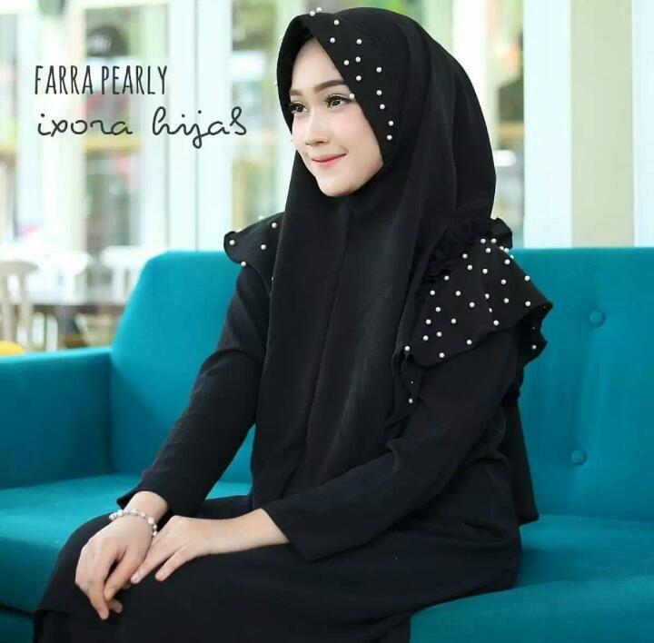 hijab - Jilbab instan farra pearly Terlaris - Motif dipundak Sabit