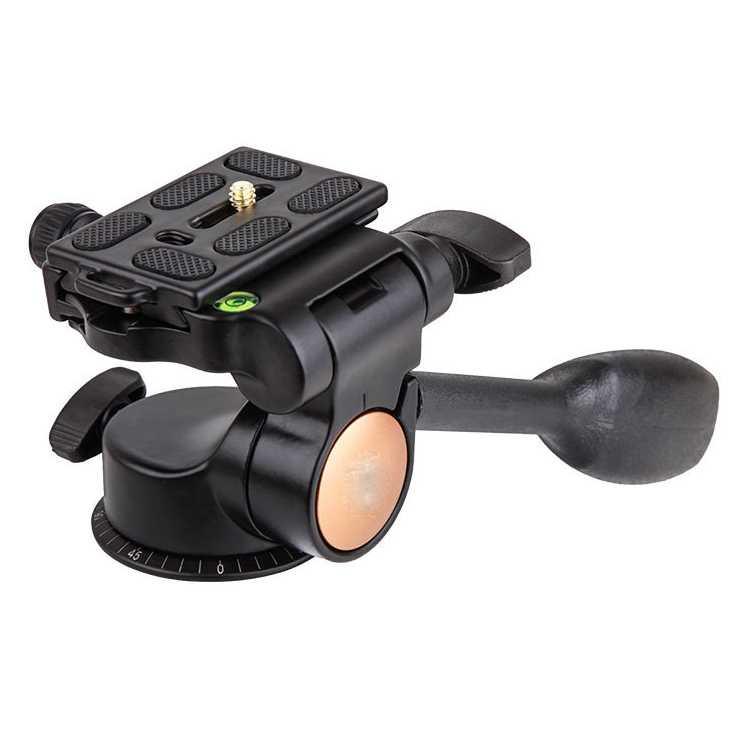 Tripod hp/Tripod kamera/Tripod handphone/Tripod velbon/Tripod kamera dslr/Tripod dslr/Tripod mini/Tripod gorilla/Tripod takara Tripod 3-Way Fluid Ball Head Quick Release untuk Kamera DSLR - Q08
