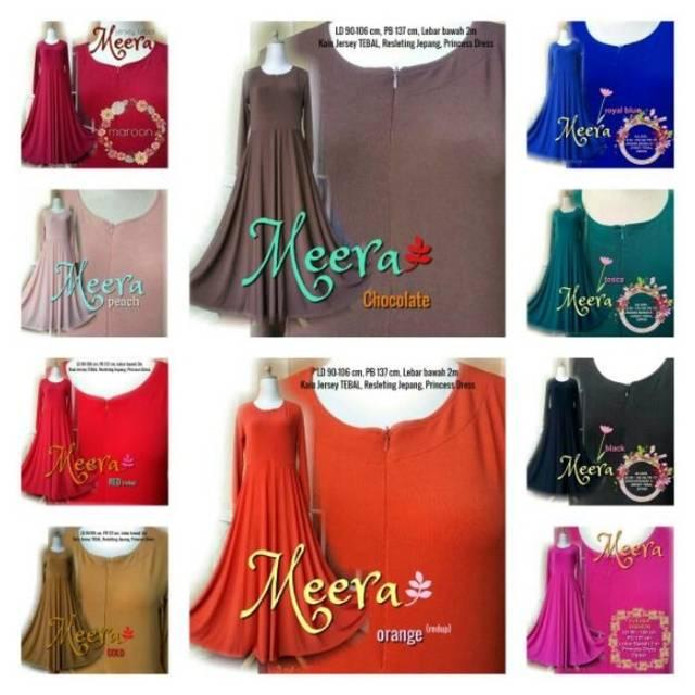 Gamis Jersey Tipicos Meera/Tebal Premium/Umbrella (Orange)