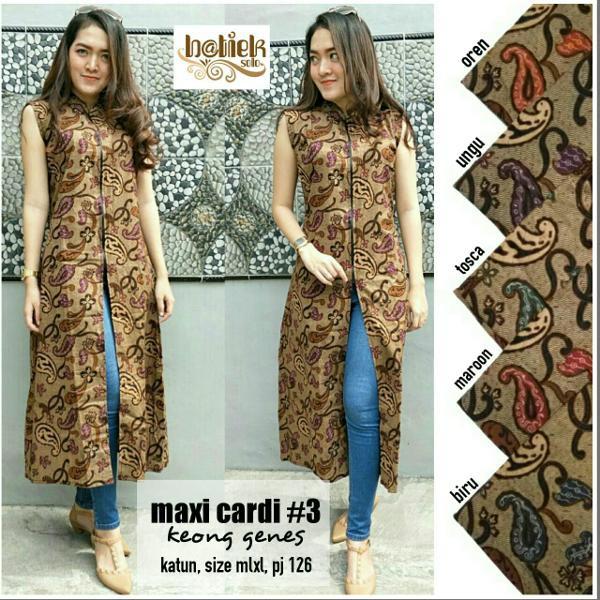 Promo Hari Ini Baju Batik Cardi .Maxi Kardigan Keong Genes