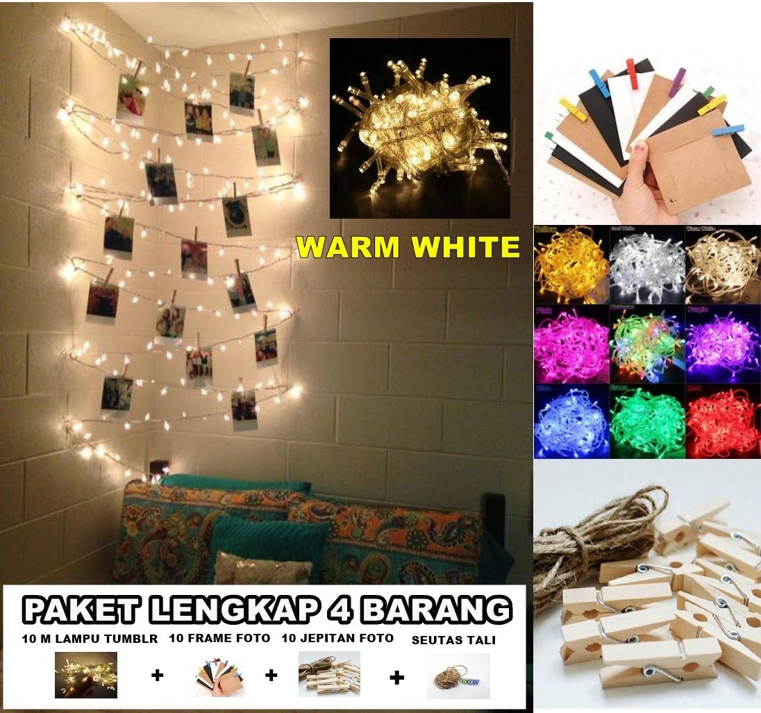 LAMPU TUMBLR WARNA WARNI 10 METER PLUS FRAME FOTO DAN JEPITAN FOTO TASIQUEENS